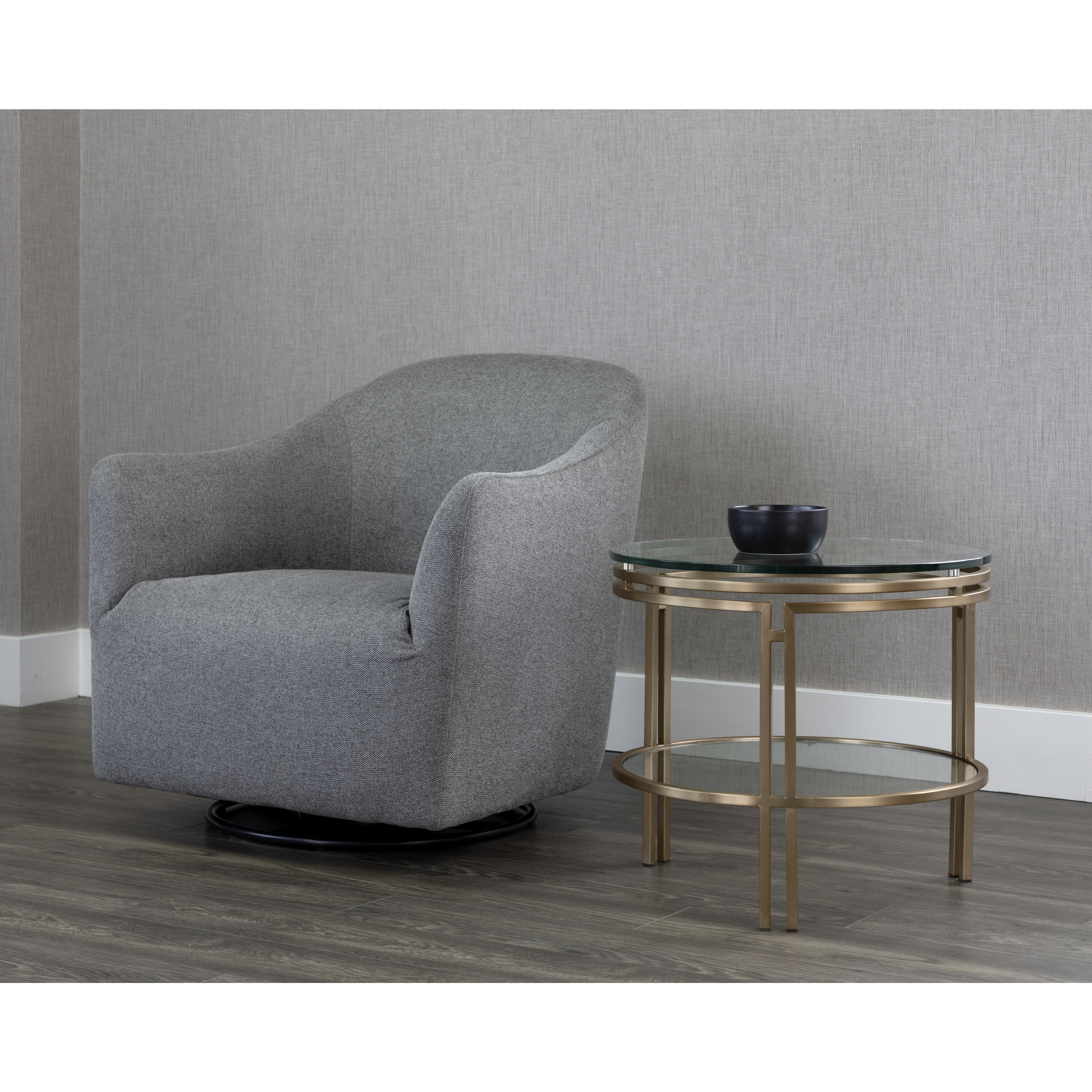 Andros 21.5 X 20 inch Antique Brass End Table